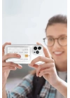 Mey İthalat®  iPhone 14 Pro Max Kılıf Kart Şeffaf Silikon - Şeffaf