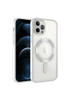 Mey İthalat®  iPhone 14 Pro Max Kılıf Kross Magneticsafe Kapak - Gümüş