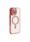 Mey İthalat®  iPhone 14 Pro Max Kılıf Kross Magneticsafe Kapak - Kırmızı