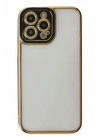 Mey İthalat®  iPhone 14 Pro Max Kılıf Liva Lens Silikon - Siyah