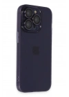Mey İthalat®  iPhone 14 Pro Max Kılıf Luko Lens Silikon - Derin Mor
