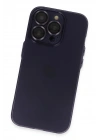Mey İthalat®  iPhone 14 Pro Max Kılıf Luko Lens Silikon - Derin Mor