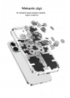 Mey İthalat®  iPhone 14 Pro Max Kılıf Mekanik Bumper Kapak - Gold