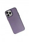 Mey İthalat®  iPhone 14 Pro Max Kılıf Modos Metal Kapak - Derin Mor