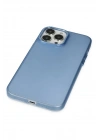 Mey İthalat®  iPhone 14 Pro Max Kılıf Modos Metal Kapak - Mavi