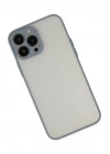 Mey İthalat®  iPhone 14 Pro Max Kılıf Montreal Silikon Kapak - Gri