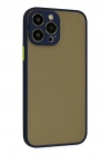 Mey İthalat®  iPhone 14 Pro Max Kılıf Montreal Silikon Kapak - Lacivert
