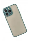 Mey İthalat®  iPhone 14 Pro Max Kılıf Montreal Silikon Kapak - Yeşil