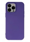 Mey İthalat®  iPhone 14 Pro Max Kılıf Nano içi Kadife Silikon - Mor