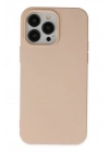 Mey İthalat®  iPhone 14 Pro Max Kılıf Nano içi Kadife Silikon - Pudra