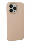 Mey İthalat®  iPhone 14 Pro Max Kılıf Nano içi Kadife Silikon - Pudra