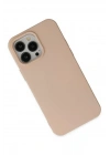 Mey İthalat®  iPhone 14 Pro Max Kılıf Nano içi Kadife Silikon - Pudra
