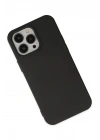 Mey İthalat®  iPhone 14 Pro Max Kılıf Nano içi Kadife Silikon - Siyah