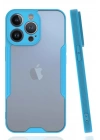 Mey İthalat®  iPhone 14 Pro Max Kılıf Platin Silikon - Mavi