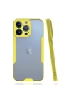 Mey İthalat®  iPhone 14 Pro Max Kılıf Platin Silikon - Sarı