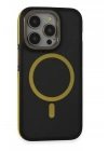 Mey İthalat®  iPhone 14 Pro Max Kılıf Rocky Magsafe Kapak - Siyah-Sarı