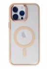Mey İthalat®  iPhone 14 Pro Max Kılıf Room Magneticsafe Silikon - Pudra