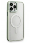 Mey İthalat®  iPhone 14 Pro Max Kılıf Room Magneticsafe Silikon - Su Yeşili