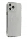 Mey İthalat®  iPhone 14 Pro Max Kılıf Santa Lens Silikon - Şeffaf