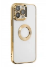 Mey İthalat®  iPhone 14 Pro Max Kılıf Slot Silikon - Gold