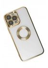 Mey İthalat®  iPhone 14 Pro Max Kılıf Slot Silikon - Gold