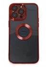 Mey İthalat®  iPhone 14 Pro Max Kılıf Slot Silikon - Kırmızı