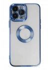 Mey İthalat®  iPhone 14 Pro Max Kılıf Slot Silikon - Mavi