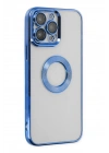 Mey İthalat®  iPhone 14 Pro Max Kılıf Slot Silikon - Mavi