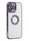 Mey İthalat®  iPhone 14 Pro Max Kılıf Slot Silikon - Mor