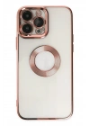 Mey İthalat®  iPhone 14 Pro Max Kılıf Slot Silikon - Rose Gold