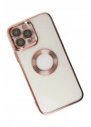 Mey İthalat®  iPhone 14 Pro Max Kılıf Slot Silikon - Rose Gold