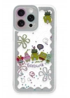 Mey İthalat®  iPhone 14 Pro Max Kılıf Sweet Desenli Silikon Kapak - Açık Mavi