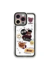 Mey İthalat®  iPhone 14 Pro Max Kılıf Sweet Desenli Silikon Kapak - Sarı