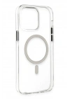 Mey İthalat®  iPhone 14 Pro Max Kılıf Tron Şeffaf Magsafe Kapak - Şeffaf