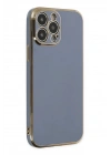 Mey İthalat®  iPhone 14 Pro Max Kılıf Volet Silikon - Mavi