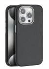 Mey İthalat®  iPhone 14 Pro Max Kılıf Wonder Deri Magsafe Kapak - Siyah