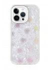 Mey İthalat®   iPhone 14 Pro Max Lumi Desenli Kapak - Beyaz
