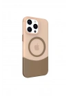 Mey İthalat®  iPhone 14 Pro Max PC Suit Magsafe Kapak - Kahverengi