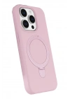 Mey İthalat®   iPhone 14 Pro Max Regal Magsafe Standlı Kapak - Açık Pembe