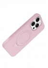 Mey İthalat®   iPhone 14 Pro Max Regal Magsafe Standlı Kapak - Açık Pembe