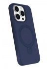 Mey İthalat®   iPhone 14 Pro Max Regal Magsafe Standlı Kapak - Lacivert