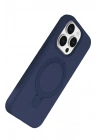 Mey İthalat®   iPhone 14 Pro Max Regal Magsafe Standlı Kapak - Lacivert
