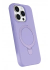 Mey İthalat®   iPhone 14 Pro Max Regal Magsafe Standlı Kapak - Lila