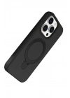 Mey İthalat®   iPhone 14 Pro Max Regal Magsafe Standlı Kapak - Siyah