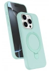 Mey İthalat®   iPhone 14 Pro Max Regal Magsafe Standlı Kapak - Su Yeşili