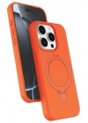 Mey İthalat®   iPhone 14 Pro Max Regal Magsafe Standlı Kapak - Turuncu