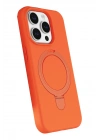Mey İthalat®   iPhone 14 Pro Max Regal Magsafe Standlı Kapak - Turuncu