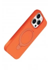 Mey İthalat®   iPhone 14 Pro Max Regal Magsafe Standlı Kapak - Turuncu
