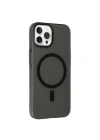 Mey İthalat®  iPhone 14 Pro Max Tuna PC Slim Magsafe Kapak - Siyah