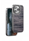 Mey İthalat®  iPhone 14 Pro Max Wave Kapak - Kahverengi